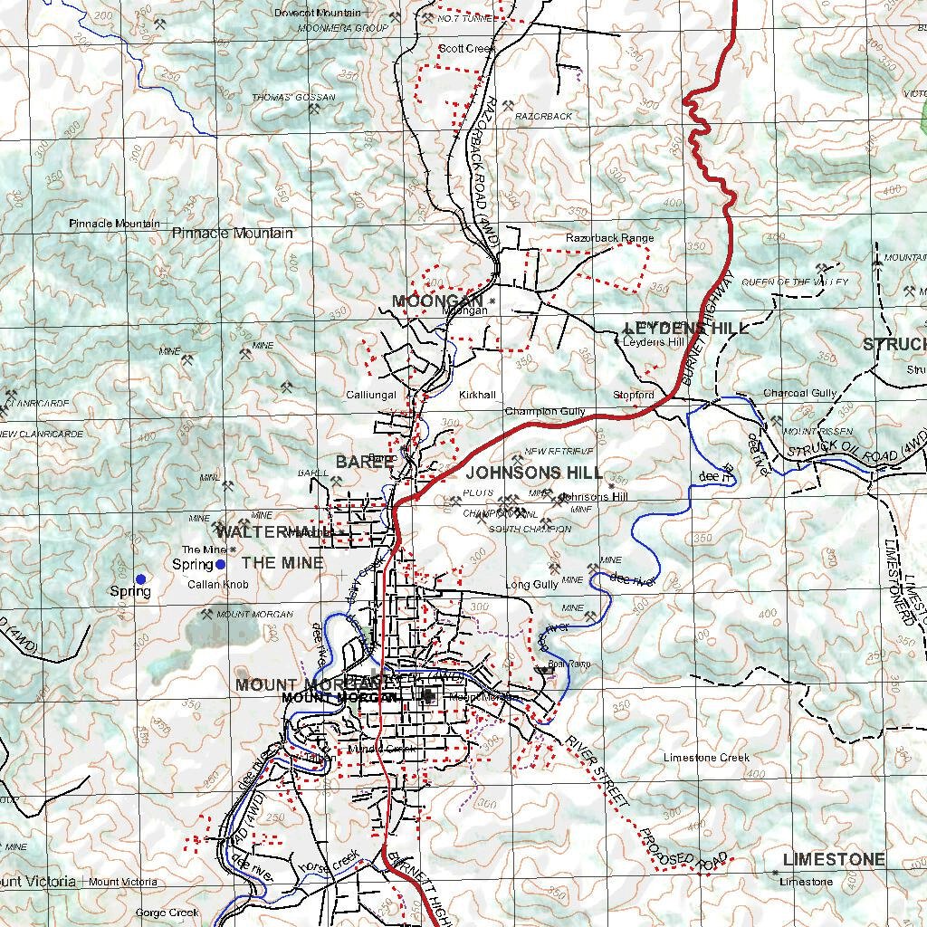 Getlost Map 8950 MOUNT Qld Topographic Map V15 175,000 map by