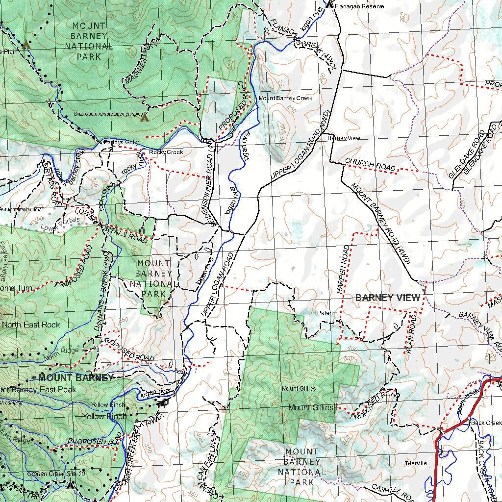 Getlost Map 9441 MOUNT LINDESAY Qld Topographic Map V15 1:75,000 by ...