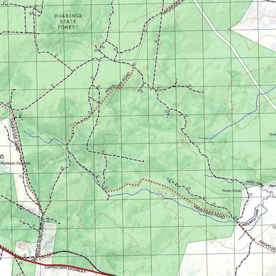 Getlost Map 8850 DUARINGA Qld Topographic Map V15 1:75,000