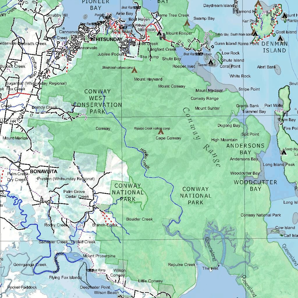 Getlost Map SF5504 PROSERPINE Australia Touring Map V15 1250,000 by