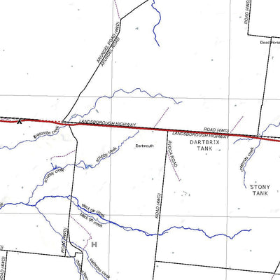 Getlost Map SF5513 LONGREACH Australia Touring Map V15 1:250,000