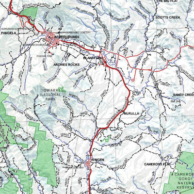 Getlost Map SH5613 TAMWORTH Australia Touring Map V15 1:250,000