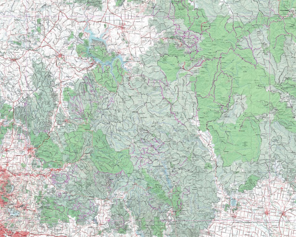 Getlost Map SJ5506 WARBURTON Australia Touring Map V15 1:250,000 by ...