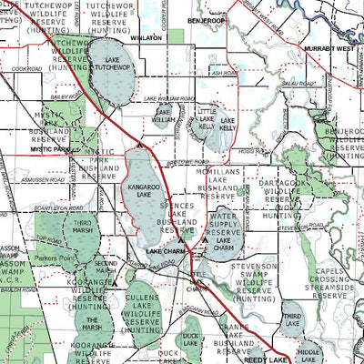 Getlost Map SI5416 SWAN HILL Australia Touring Map V15 1:250,000