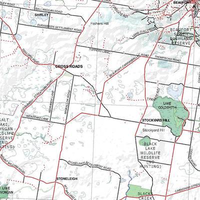 Getlost Map SJ5408 BALLARAT Australia Touring Map V15 1:250,000