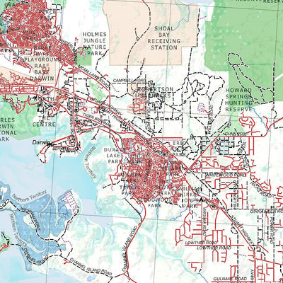 Getlost Map SD5204 DARWIN Australia Touring Map V15 1:250,000
