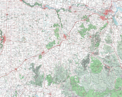 Getlost Map SJ5502 WANGARATTA Australia Touring Map V15 1:250,000