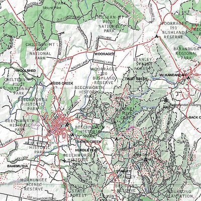 Getlost Map SJ5502 WANGARATTA Australia Touring Map V15 1:250,000