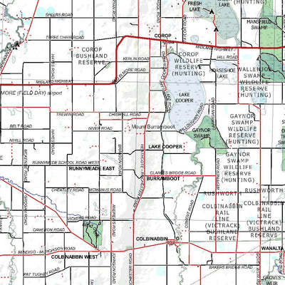Getlost Map SJ5501 BENDIGO Australia Touring Map V15 1:250,000