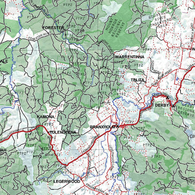 Getlost Map SK5504 LAUNCESTON Australia Touring Map V15 1:250,000