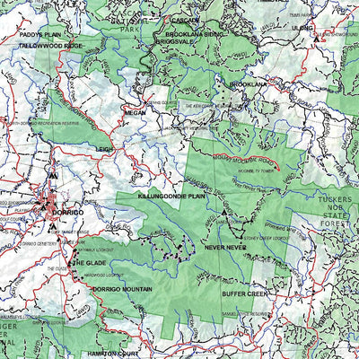 Getlost Map SH5610 DORRIGO Australia Touring Map V15 1:250,000