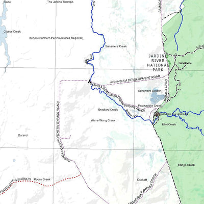 Getlost Map SC5415 JARDINE RIVER Australia Touring Map V15 1:250,000