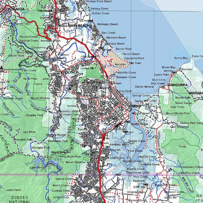 Getlost Map SE5502 CAIRNS Australia Touring Map V15 1:250,000