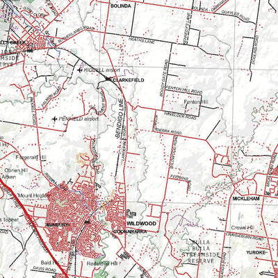 Getlost Map SJ5505 MELBOURNE Australia Touring Map V15 1:250,000