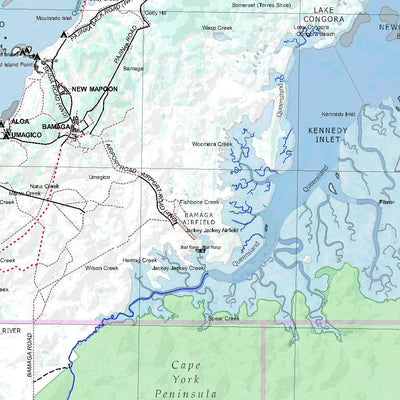 Getlost Map SC5411 TORRES STRAIT Australia Touring Map V15 1:250,000