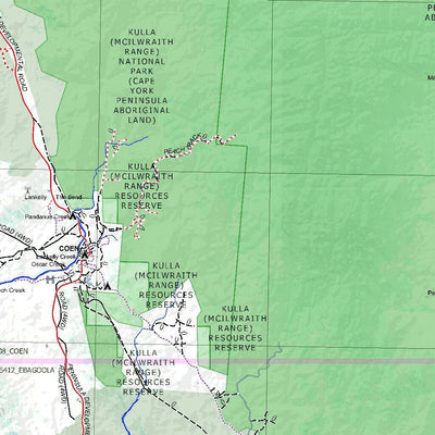 Getlost Map SD5408 COEN Australia Touring Map V15 1:250,000