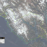 Glacier Bay satellite map with placenames