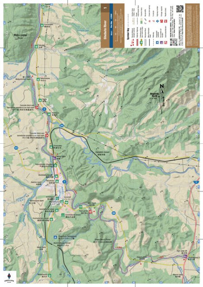 MAP 1 - Shubuto-gawa Canoe Route (Hokkaido, Japan)