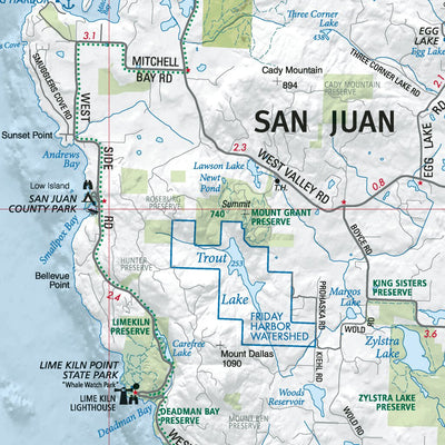 San Juan Islands Recreation Map
