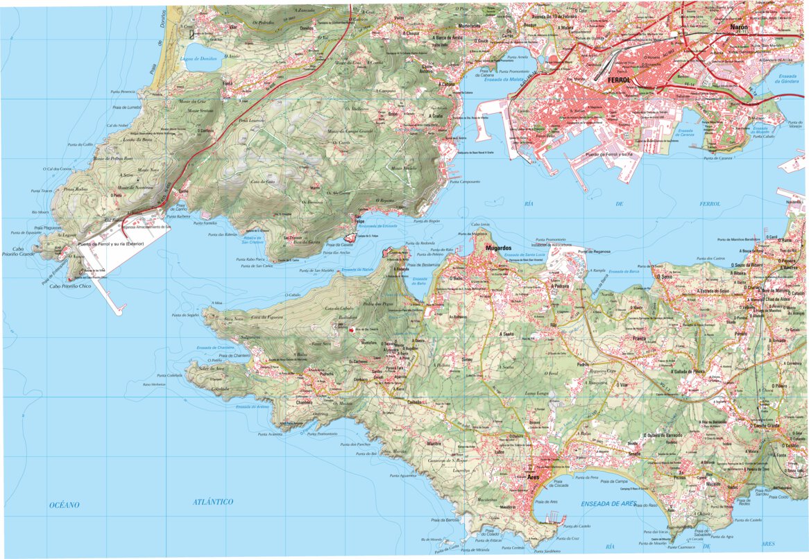 Ferrol (0021-2) Map by Instituto Geografico Nacional de Espana | Avenza ...