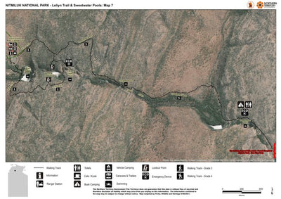 Nitmiluk National Park - Leliyn Trail & Sweetwater Pools - Edith Falls Sector - Map 7