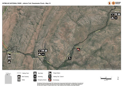 Nitmiluk National Park - Jatbula Trail - Sweetwater Pool - Map 12