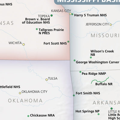 Nps Map Examples US National Park Service Regions Map by US National Park Service ...