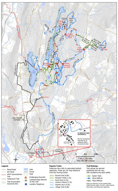 Craftsbury Nordic Trails - Touring Center Inset