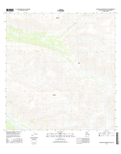 Talkeetna Mountains B-5 SE, AK (2016, 25000-Scale) Preview 1