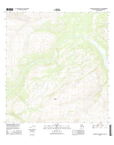 Talkeetna Mountains C-5 SE, AK (2016, 25000-Scale) Preview 1