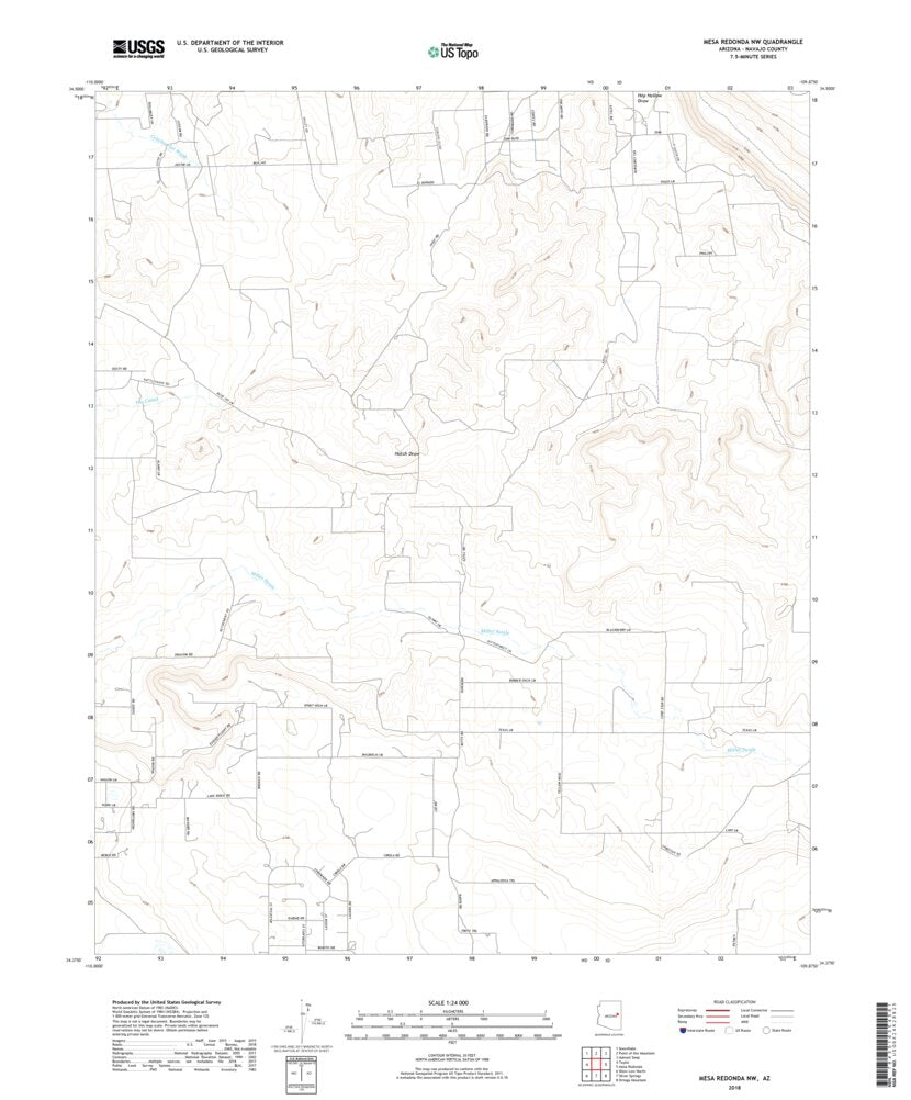 Mesa Redonda NW, AZ (2018, 24000-Scale) Map by United States Geological ...