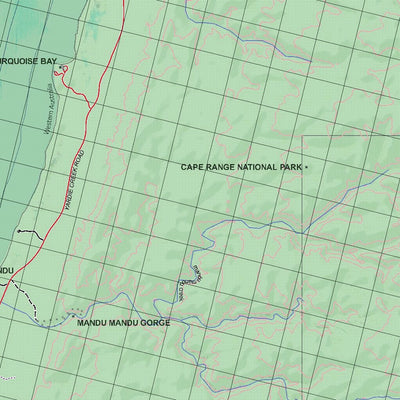 Getlost Map 1653 CAPE RANGE WA Topographic Map V15 1:75,000