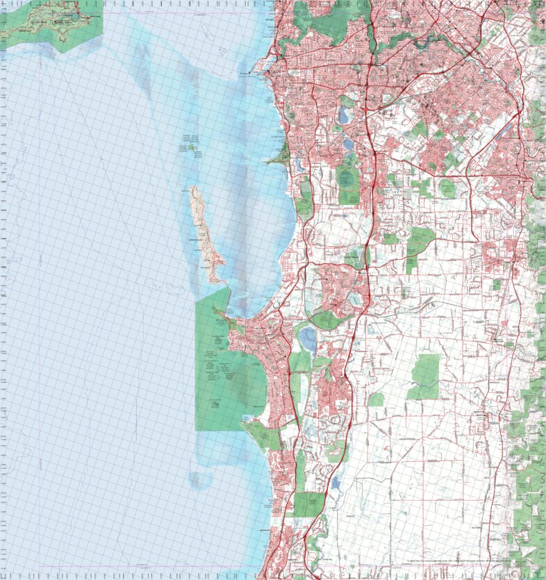 Map Fremantle Rockingham Getlost Map 2033 FREMANTLE WA Topographic Map V15 1:75,000 by Getlost ...