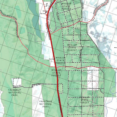 Getlost Map 2032 PINJARRA WA Topographic Map V15 1:75,000