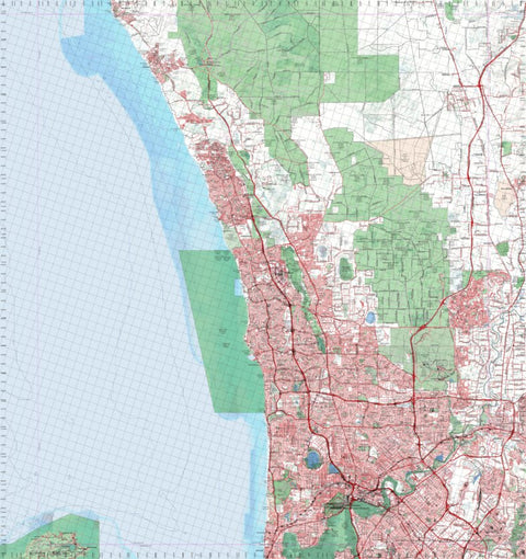 Getlost Map 2034 PERTH WA Topographic Map V15 1:75,000