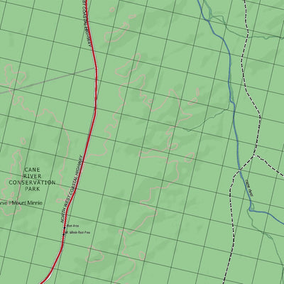 Getlost Map 2053 CANE RIVER WA Topographic Map V15 1:75,000