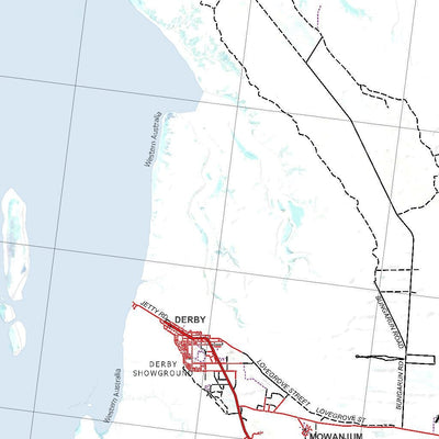Getlost Map SE5107 DERBY Australia Touring Map V15a 1:250,000