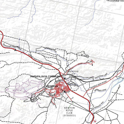 Getlost Map SF5016 NEWMAN Australia Touring Map V15a 1:250,000