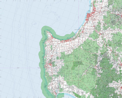 Getlost Map SI5005 BUSSELTON Australia Touring Map V15a 1:250,000