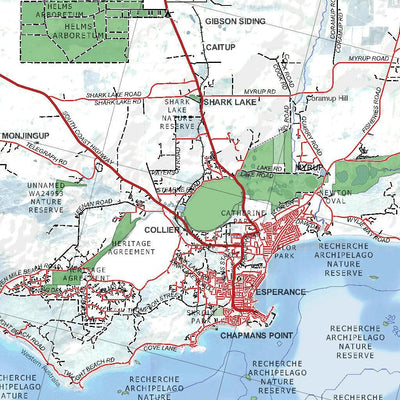 Getlost Map SI5106 ESPERANCE Australia Touring Map V15a 1:250,000
