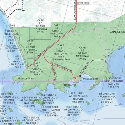 Getlost Map SI5110 MONDRAIN ISLAND Australia Touring Map V15a 1:250,000