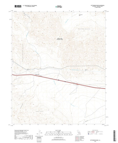 Cottonwood Basin, CA (2018, 24000-Scale) Preview 1
