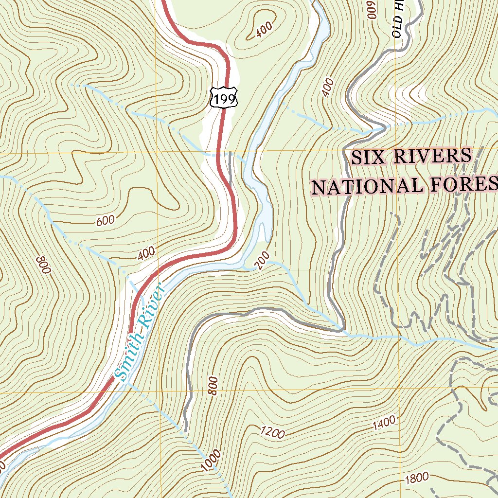 Hiouchi, CA (2018, 24000Scale) Map by United States Geological Survey