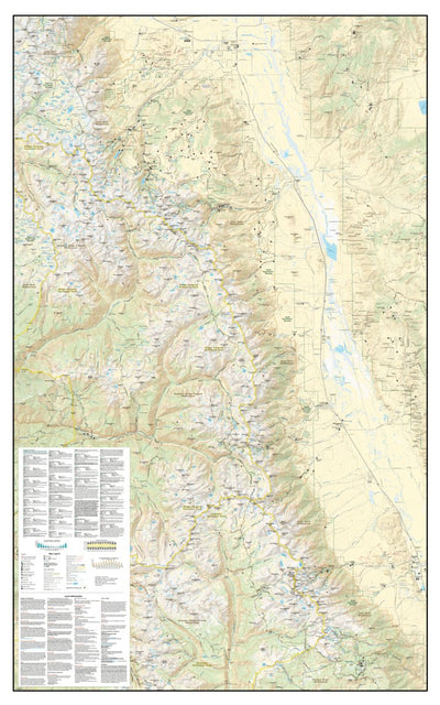 Mt.Whitney to Bishop (South Sierras), CA Trail Map