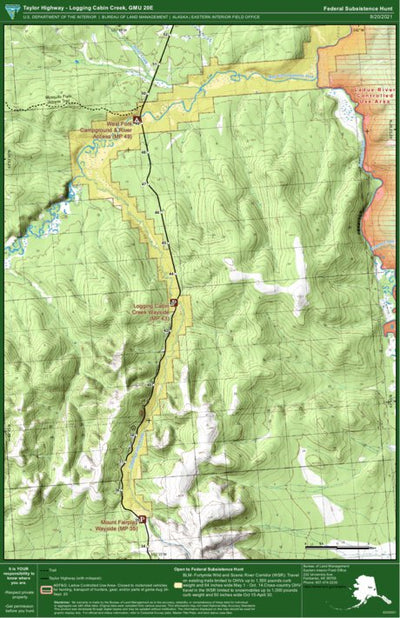 Alaska GMU 20E: Logging Cabin Creek section of the Fortymile River - Federal Subsistence Hunt