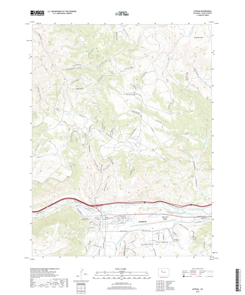 Gypsum, CO (2019, 24000Scale) Map by United States Geological Survey