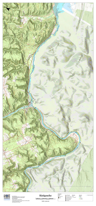 Rivière Ristigouche Map by Canot Kayak Quebec Avenza Maps