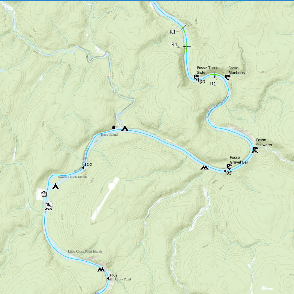 Rivière Ristigouche Map by Canot Kayak Quebec Avenza Maps