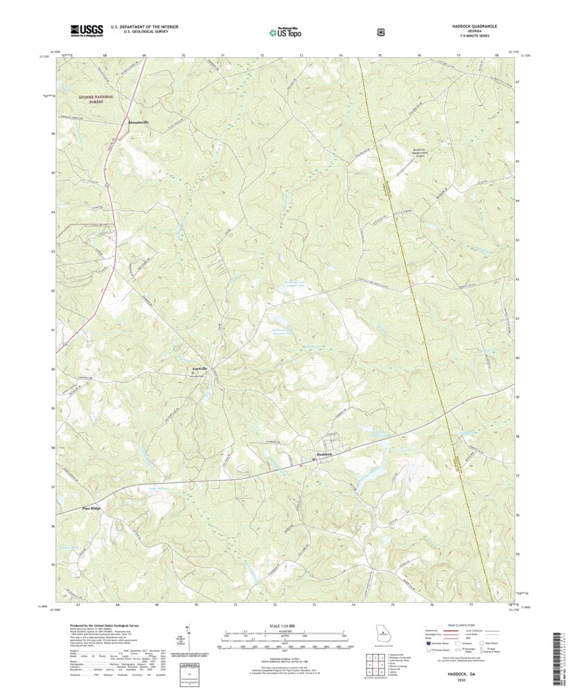 Haddock, GA (2020, 24000Scale) Map by United States Geological Survey