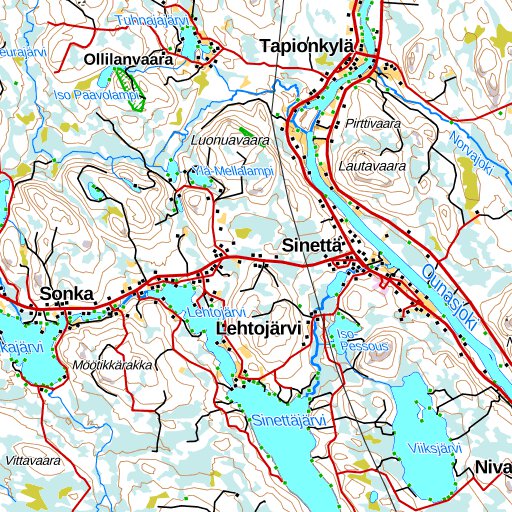 Rovaniemi 1:250 000 (T4R) Map by MaanMittausLaitos | Avenza Maps
